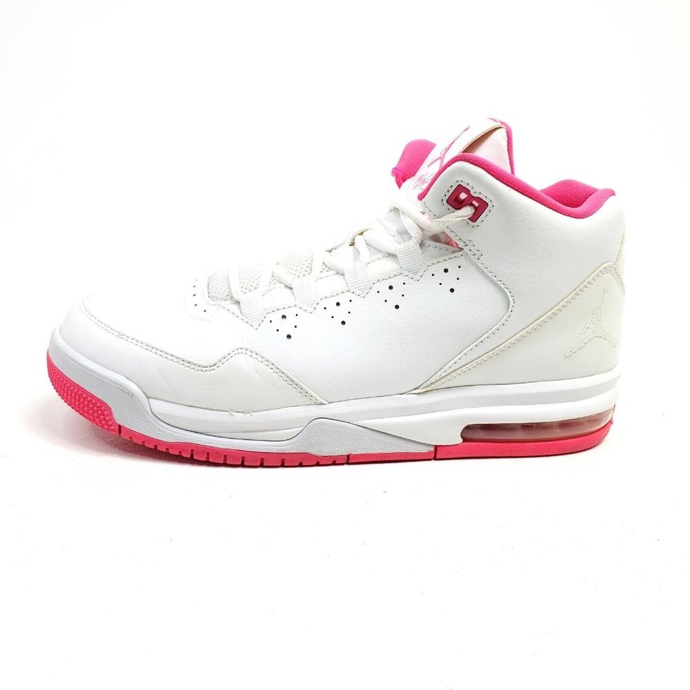 Jordan Flight Origin 2 Girls Shoes Size 7.5Y White Pink Sneakers 718075-100 - Picture 1 of 10